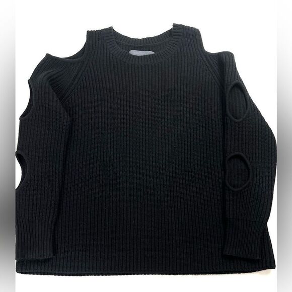 Zoe Jordan Cold Shoulder Wool-Cashmere Blend Long Sleeve Sweater - Picture 4 of 12